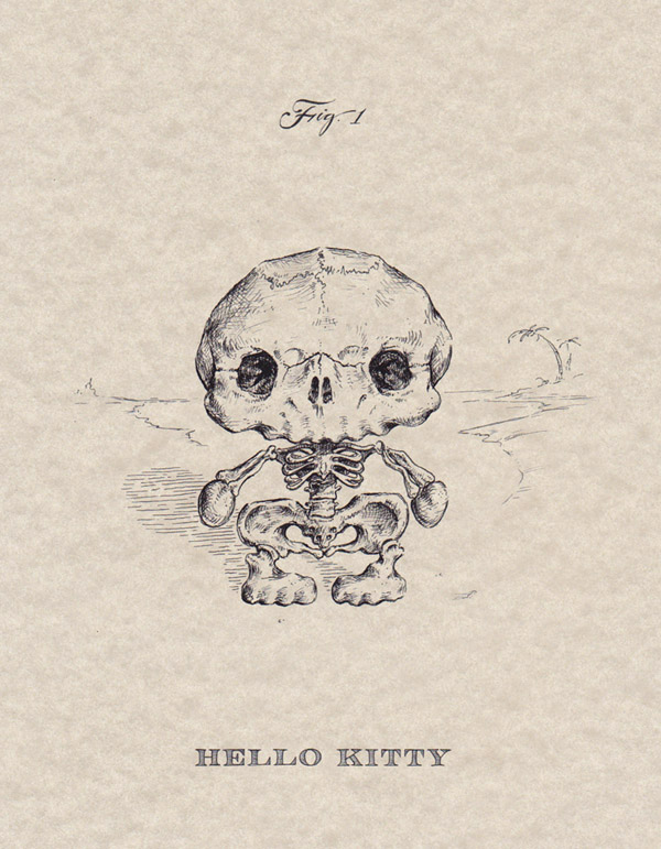 Esqueleto de Hello Kitty