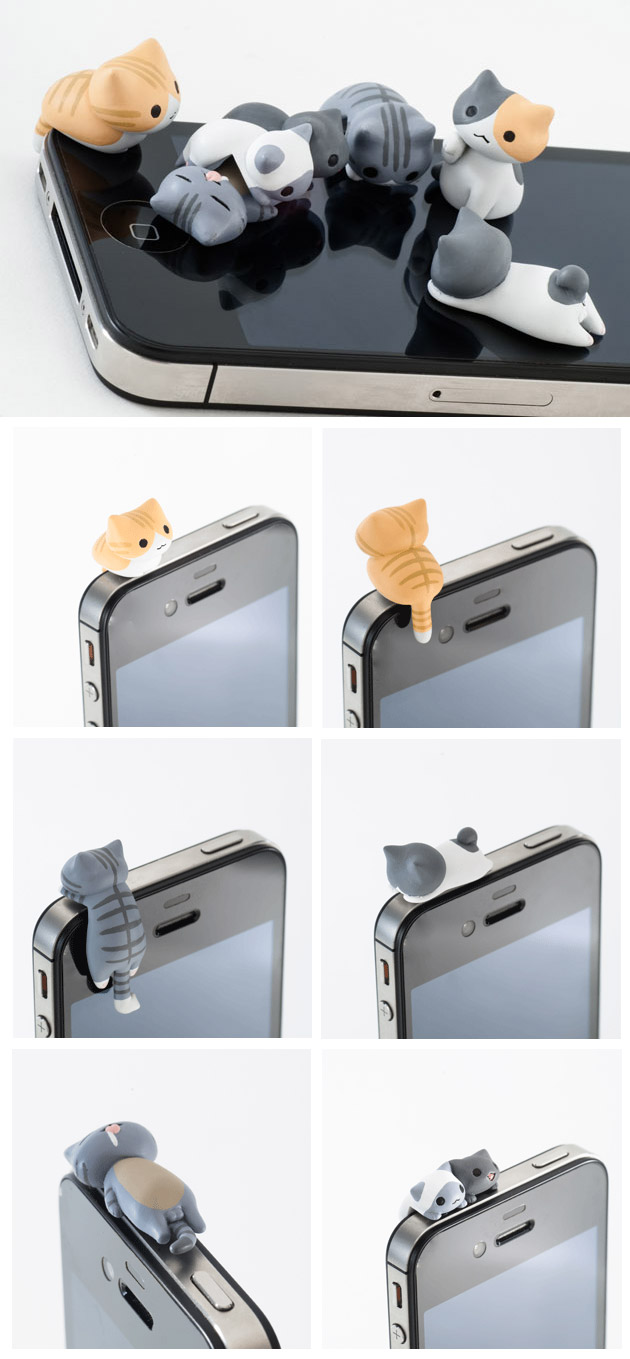 Gatitos para proteger del polvo el jack del iPhone