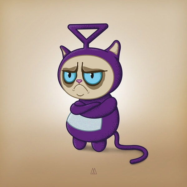 Grumpy cat teletubbie