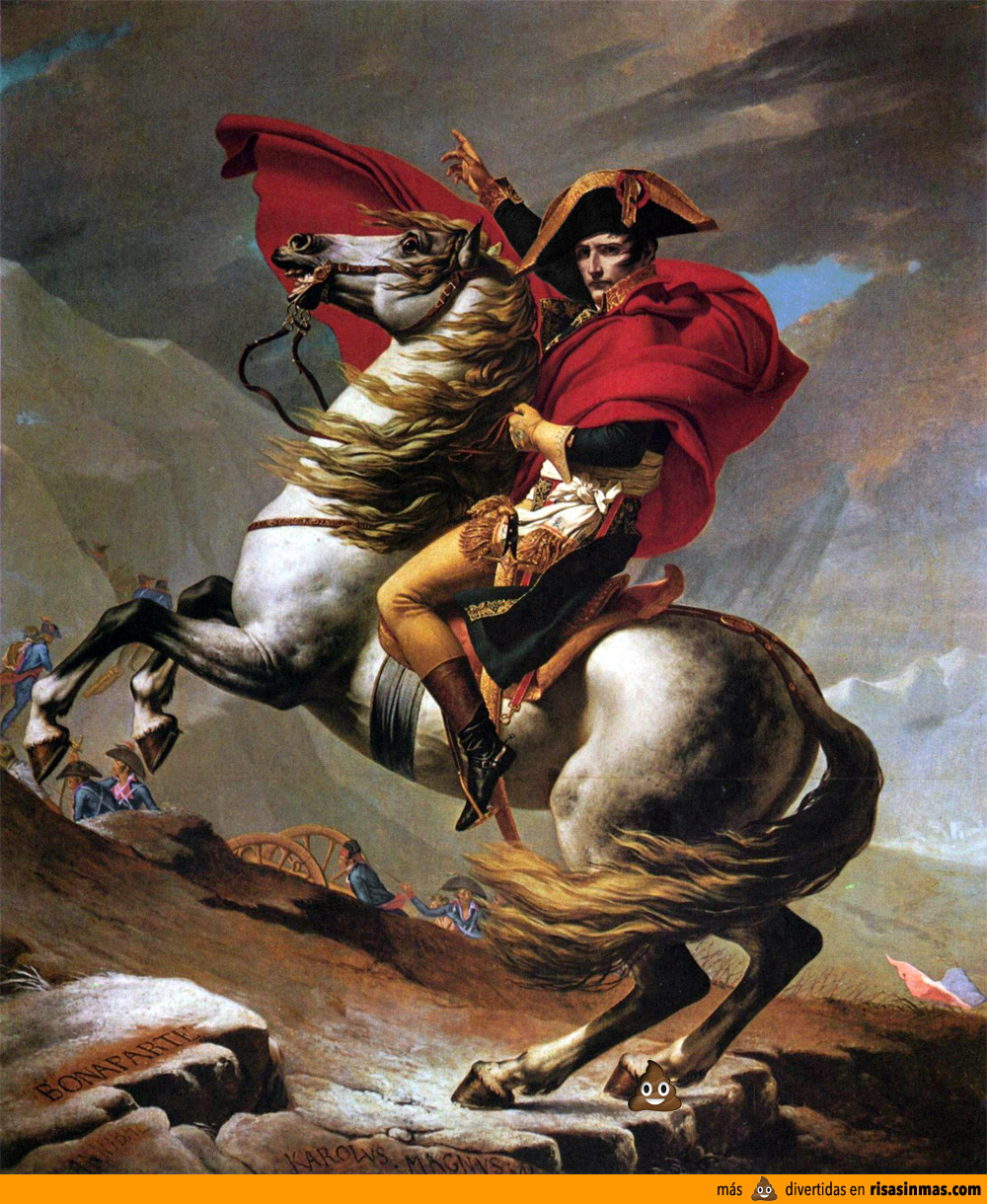 Mierda del WhatsApp en el retrato de Napoleón