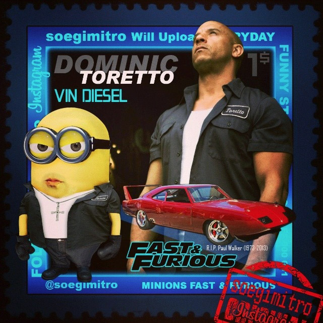 Minion Vin Diesel como Dominic Toretto