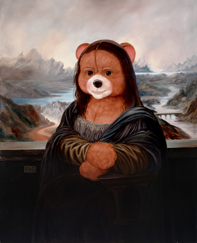 Mona Lisa como un oso de peluche