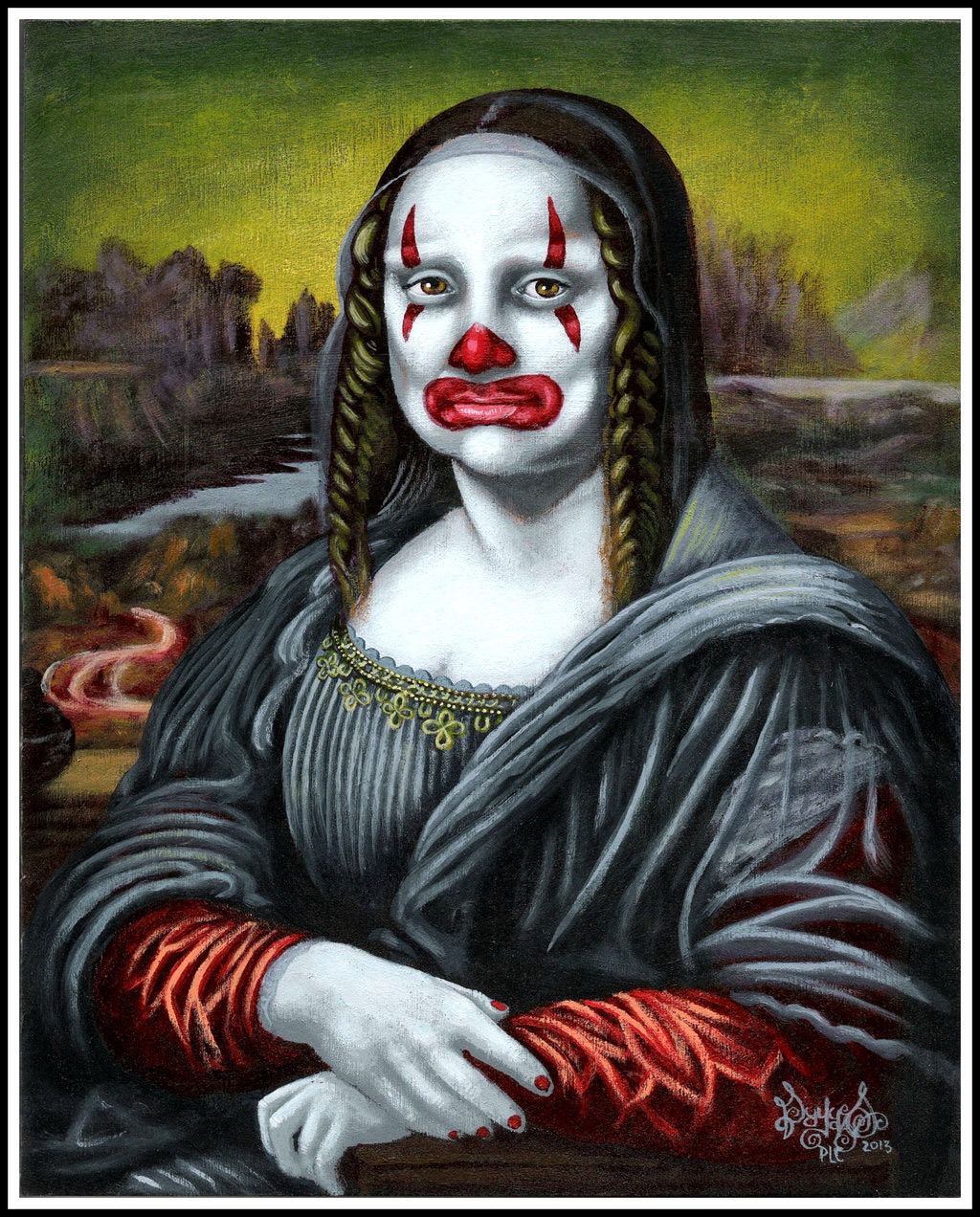 Mona Lisa como un payaso
