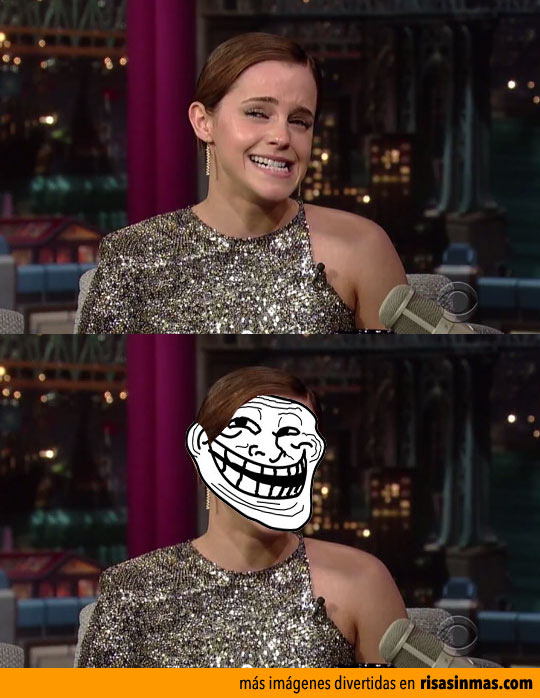 Parecidos razonables: Emma Watson y Troll face
