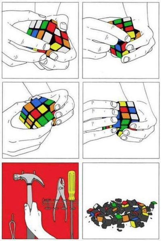 Solución al cubo de Rubik