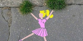 Street art: Cheerleader