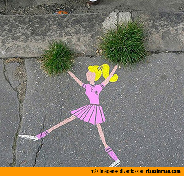Street art: Cheerleader