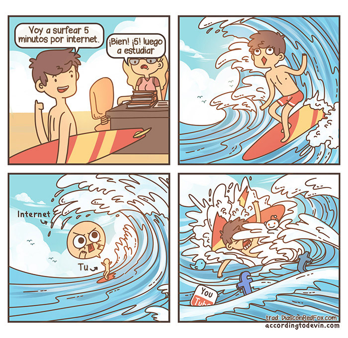 Surfear cinco minutos en Internet