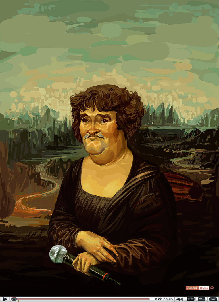 Susan Boyle como la Mona Lisa