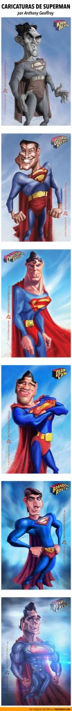 Caricaturas de cada actor de Superman