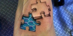 Tatuajes originales: Pieza de puzzle
