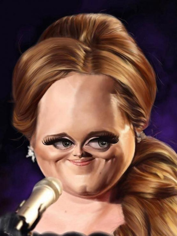 Caricatura de Adele