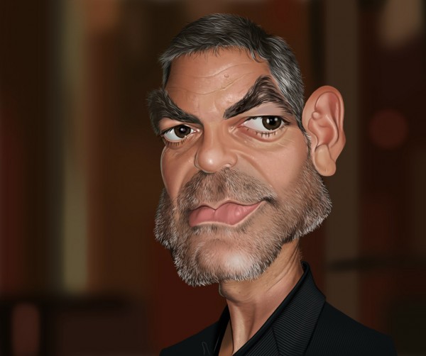Caricatura de George Clooney