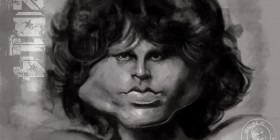 Caricatura de Jim Morrison de The Doors
