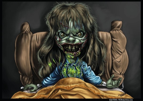 Caricatura de Regan MacNeil - El Exorcista
