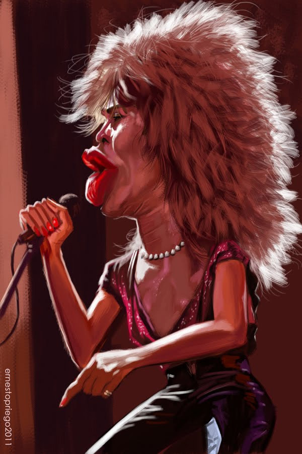 Caricatura de Tina Turner