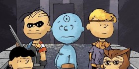 Los personajes de Charlie Brown como los Watchmen