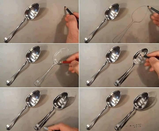 Como dibujar una cuchara