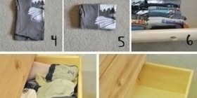 Cómo organizar tus camisetas