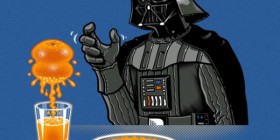 Darth Vader preparando el desayuno