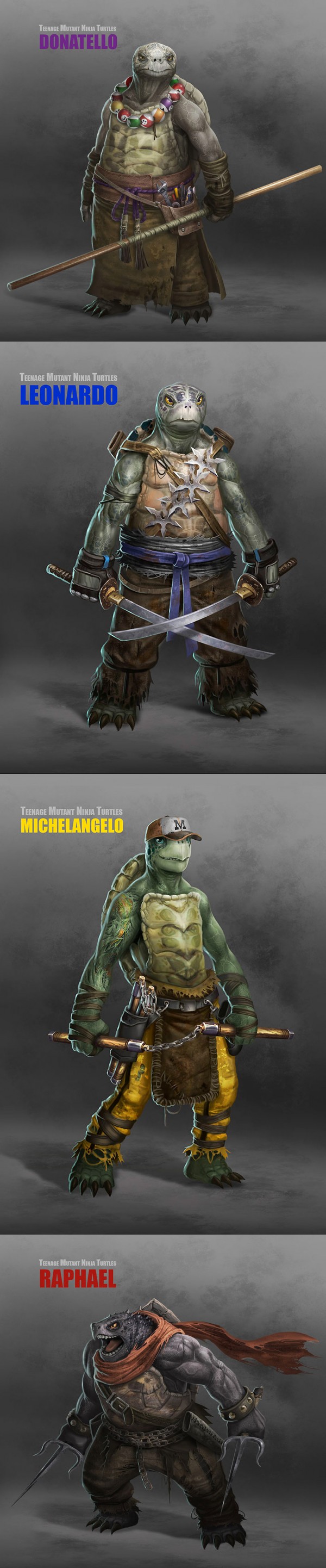 Las tortugas ninja mutantes realistas
