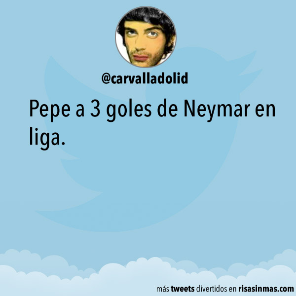 Pepe a 3 goles de Neymar