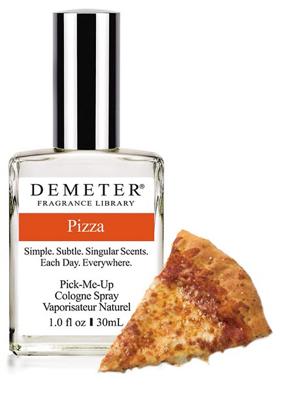 Perfume con aroma a pizza