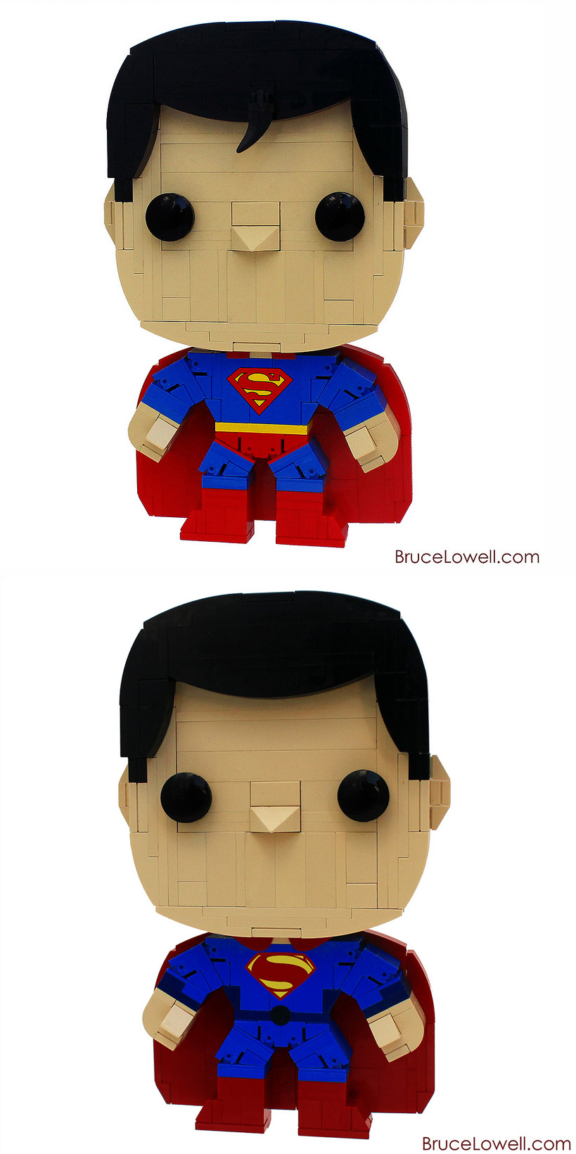 Superman y El hombre de acero hechos con LEGO