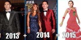 Traje de Messi en la gala del balón de oro 2014