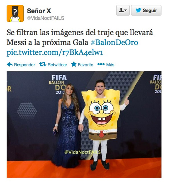Traje de Messi para el próximo Balón de oro