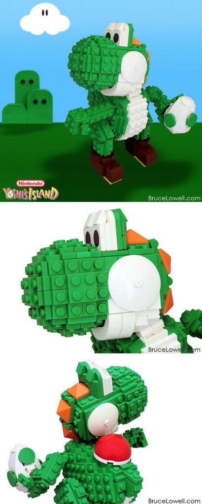 Yoshi realizado con LEGO