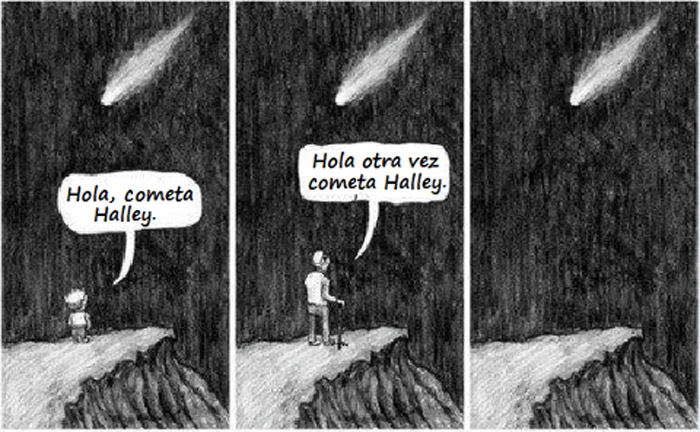 El paso del cometa Halley
