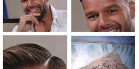 El peinado de Ricky Martin