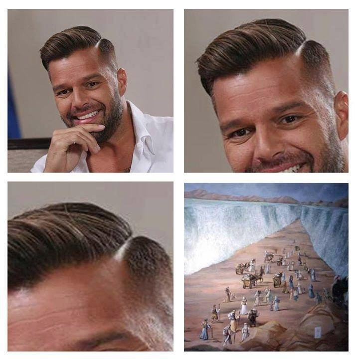 El peinado de Ricky Martin