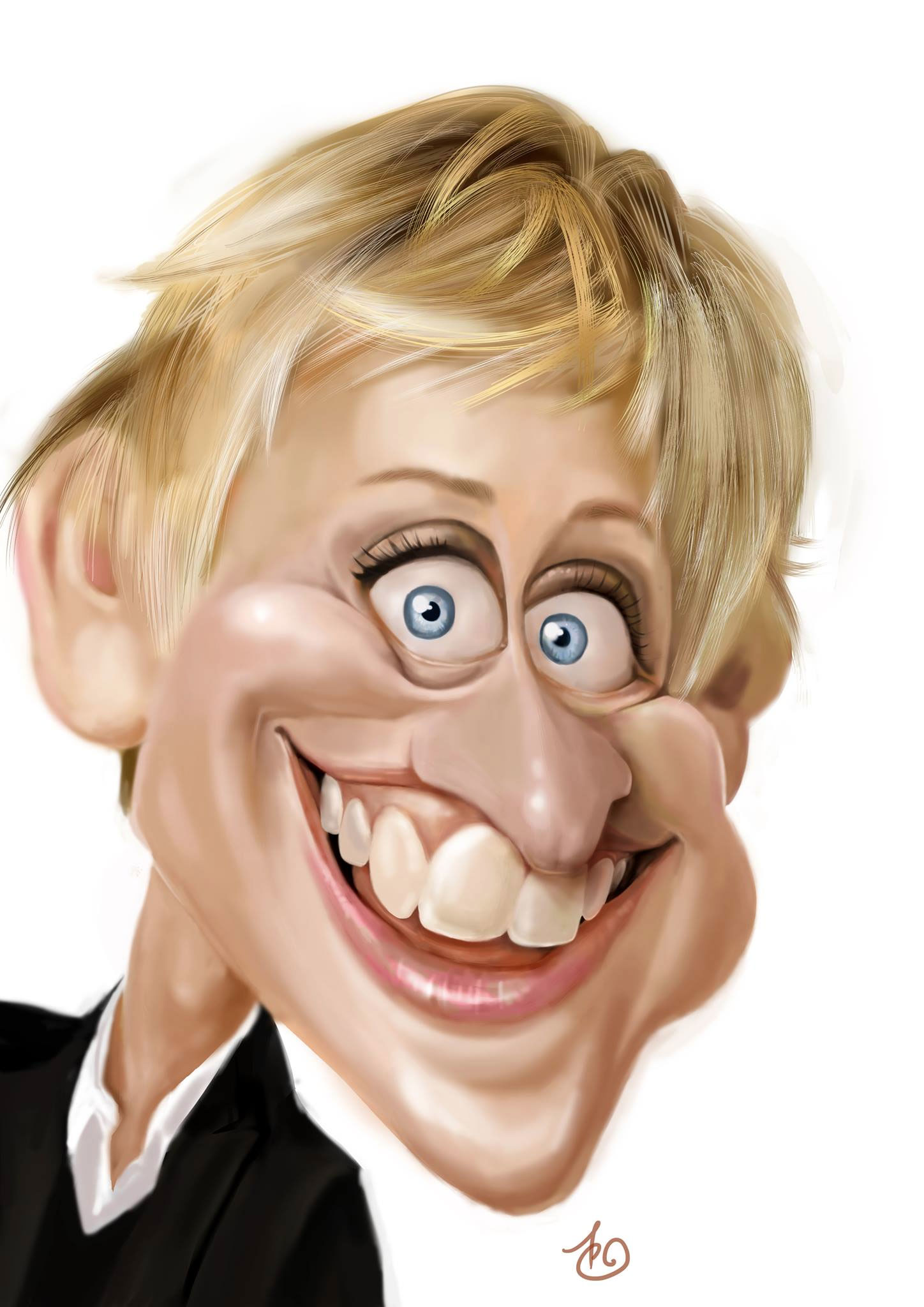 Caricatura de Ellen DeGeneres