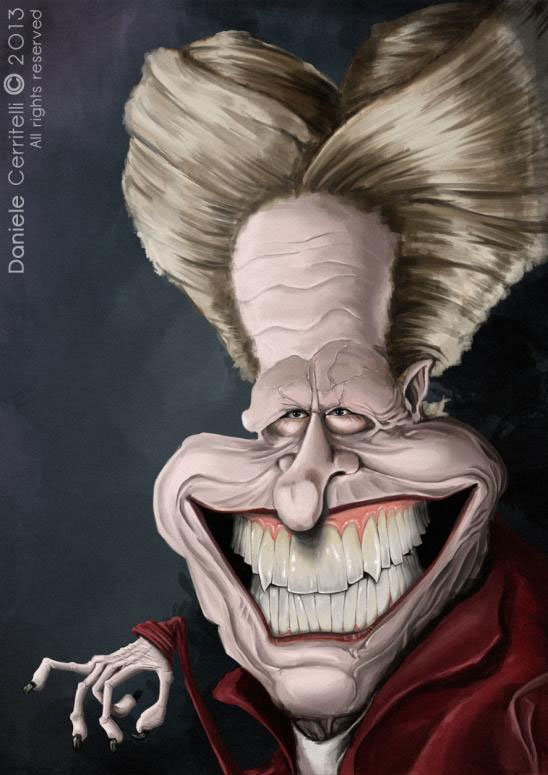 Caricatura de Gary Oldman como Drácula