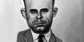 Caricatura de John Dillinger