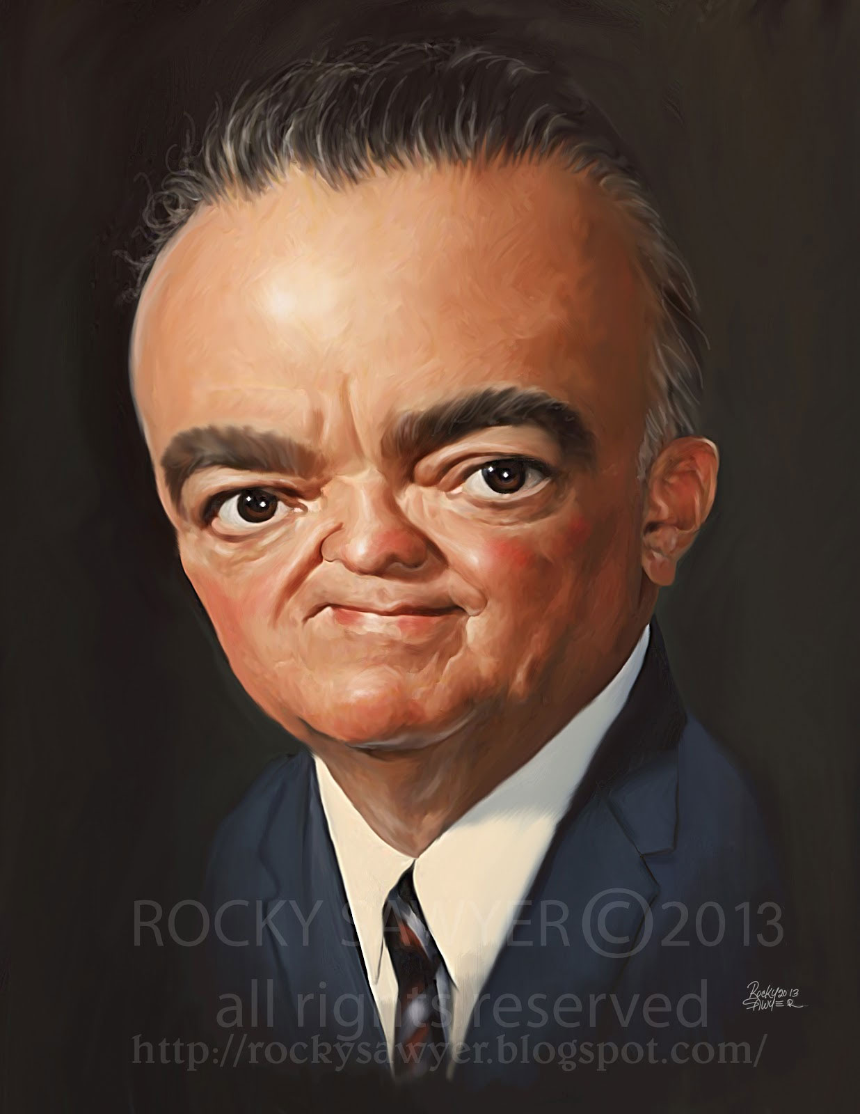 Caricatura de John Edgar Hoover