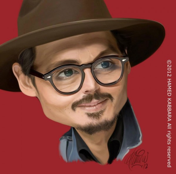 Caricatura de Johnny Depp