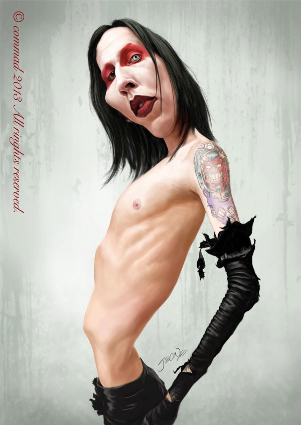Caricatura de Marilyn Manson