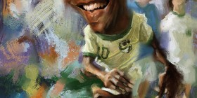 Caricatura de Pelé