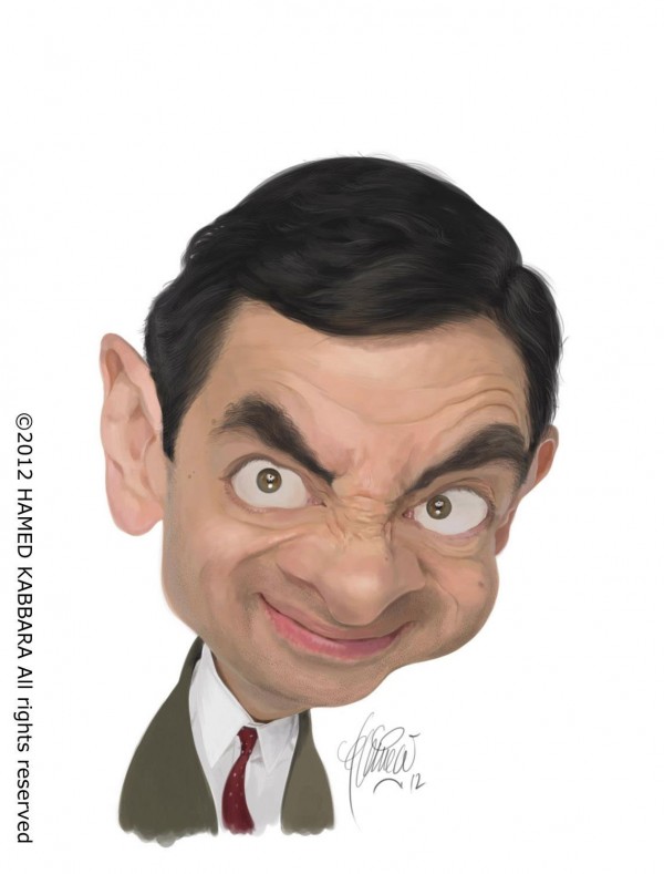 Caricatura de Rowan Atkinson