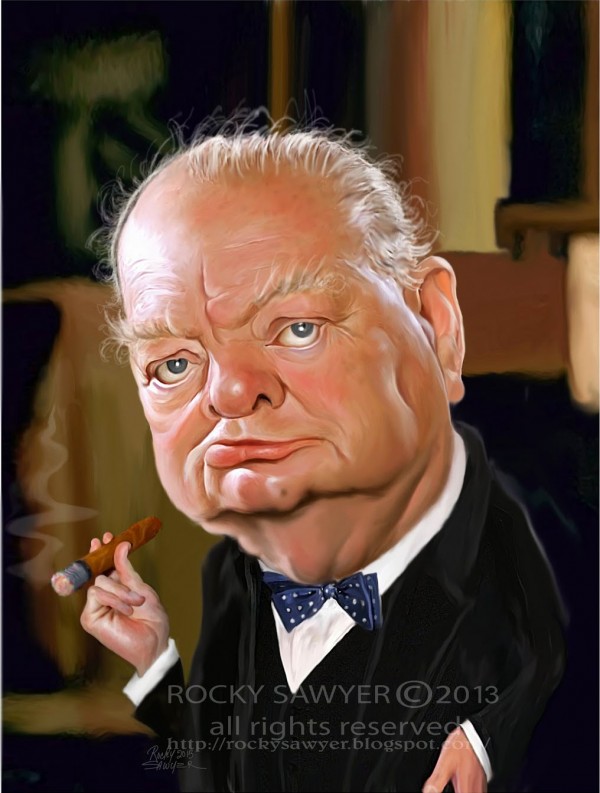 Caricatura de Winston Churchill