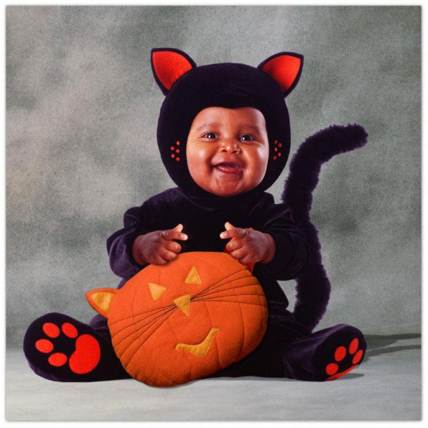 Disfraz de gato negro para bebé