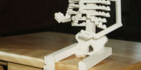Esqueleto hecho con LEGO