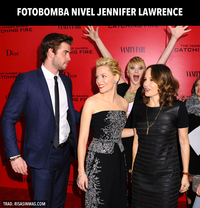 Fotobomba nivel Jennifer Lawrence