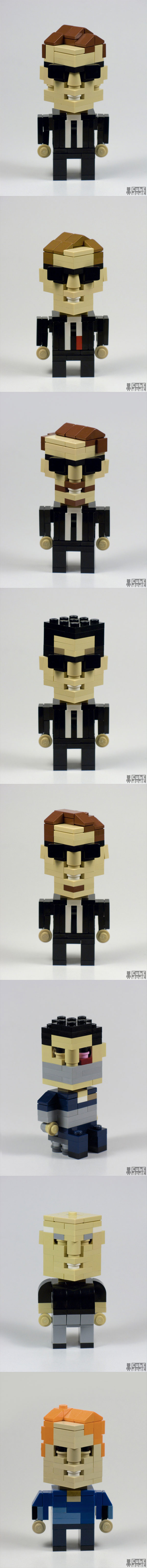 Personajes de Reservoir Dogs hechos con LEGO