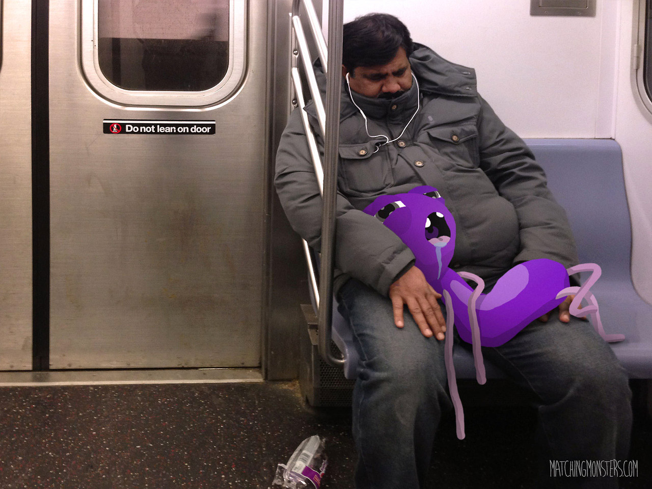 Un matching monster dormido en el metro