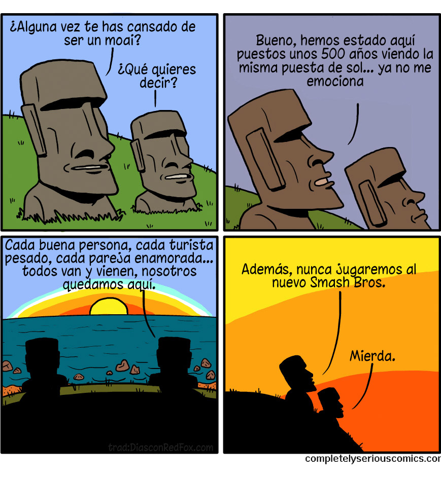 ¿Cansado de ser un moai?