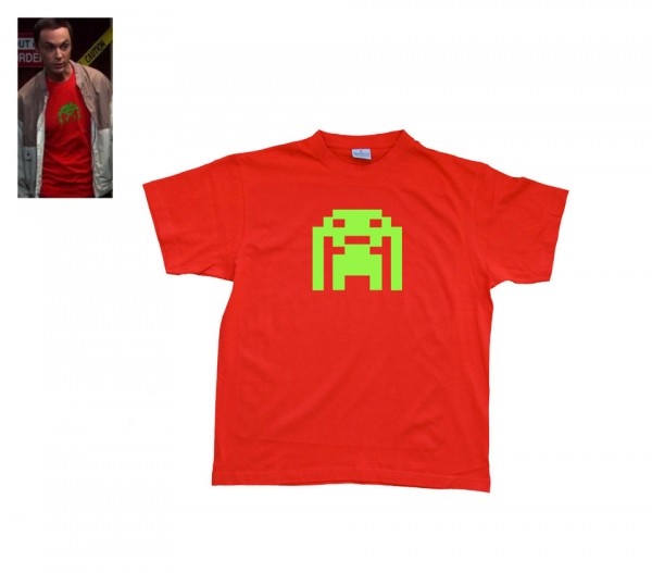 Camiseta The Big Bang Theory. Space Invaders